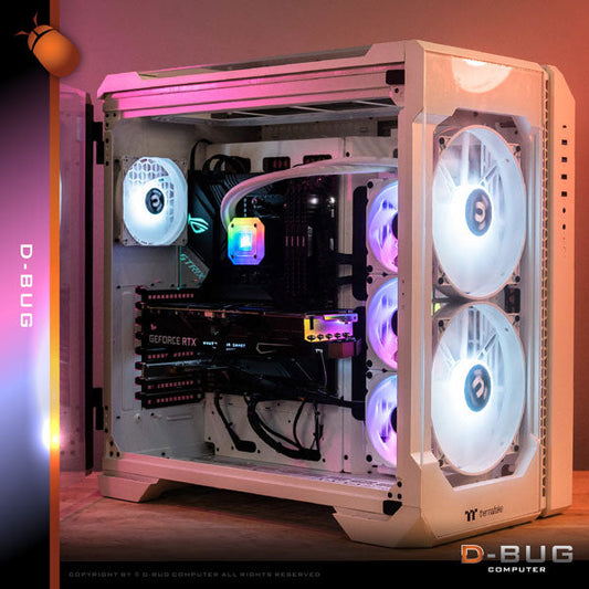 เมื่อจับ Ryzen 9-5900X + RTX3080 มาใส่เคสสุดล้ำ Thermaltake View 51 White D-BUG COMPUTER