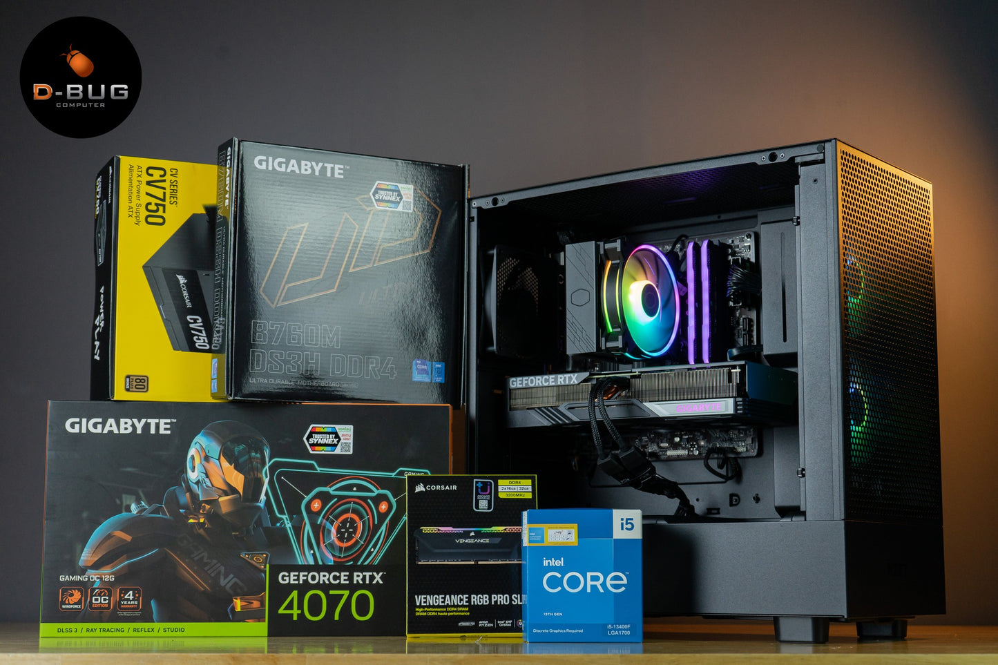 Mozilla LV17 (คอมประกอบ) INTELi5-13400F/ RTX4070 EAGLE 12GB | DBUG661109 D-BUG COMPUTER