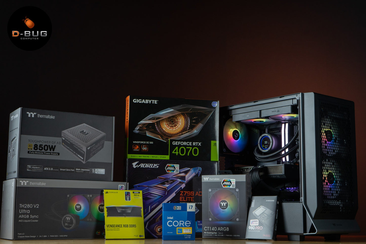 Mozilla LV35 (คอมประกอบ) Intel i5-13400F / GIGABYTE RTX4070 OC 12GB | DBUG661211 D-BUG COMPUTER