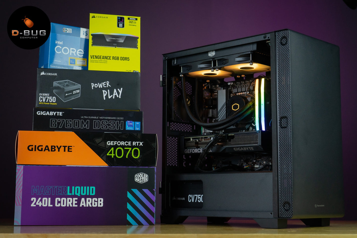 Mozilla LV43 (คอมประกอบ) INTEL i7-13700KF / RTX4070 WF OC 12GB | DBUG670103 D-BUG COMPUTER