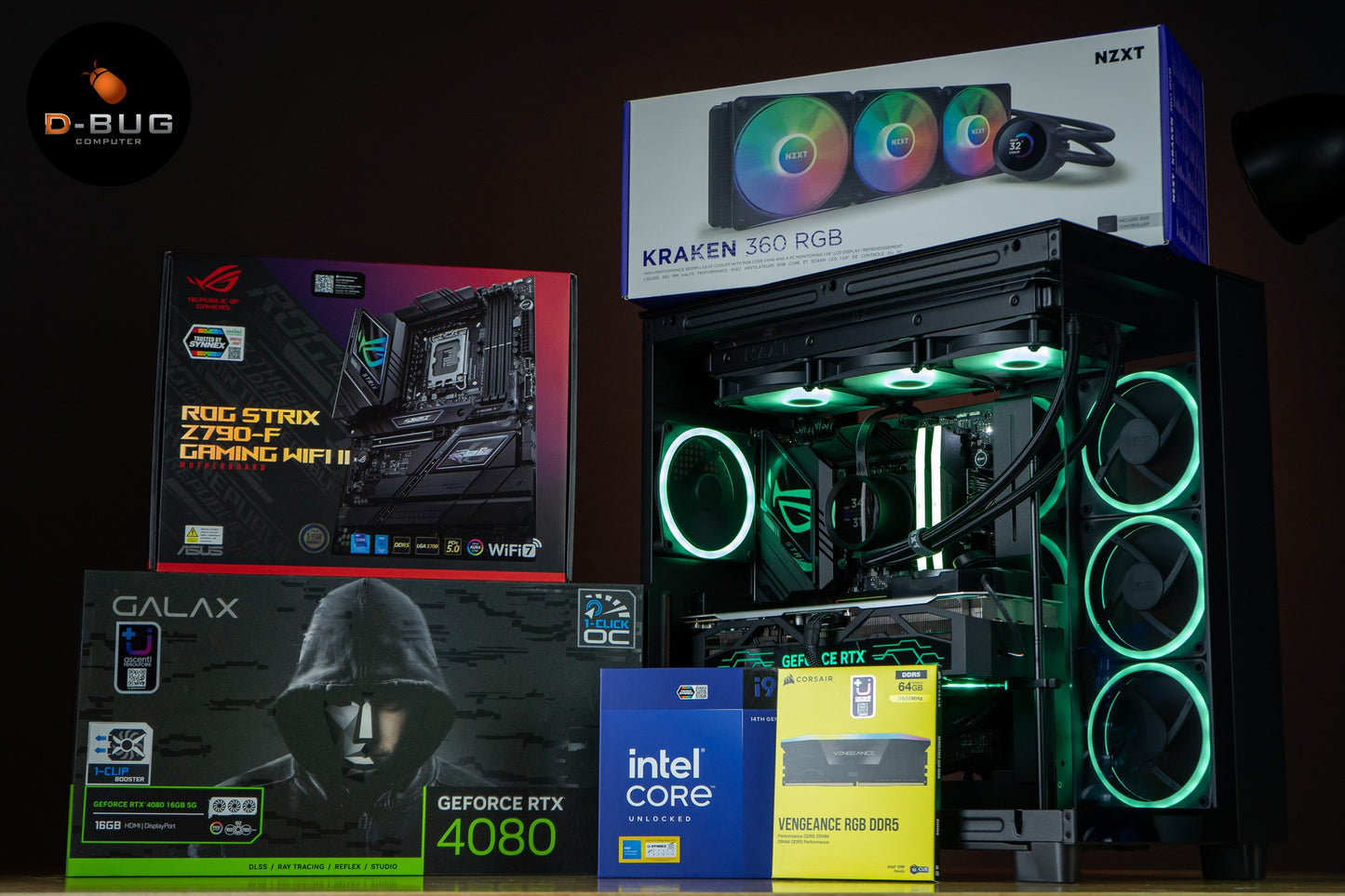 Mozilla LV54 (คอมประกอบ) CORE I9-14900K / RTX 4080 SG (1-Click OC) 16GB GDDR6X | DBUG670209 D-BUG COMPUTER