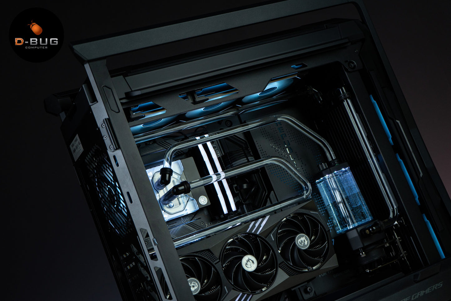 VIBRA LV10 (คอมระบบน้ำเปิด) INTEL i7-14700K / RTX 4070 Ti GAMING X TRIO 12GB GDDR6X 192-bit | DBUG670401 D-BUG COMPUTER