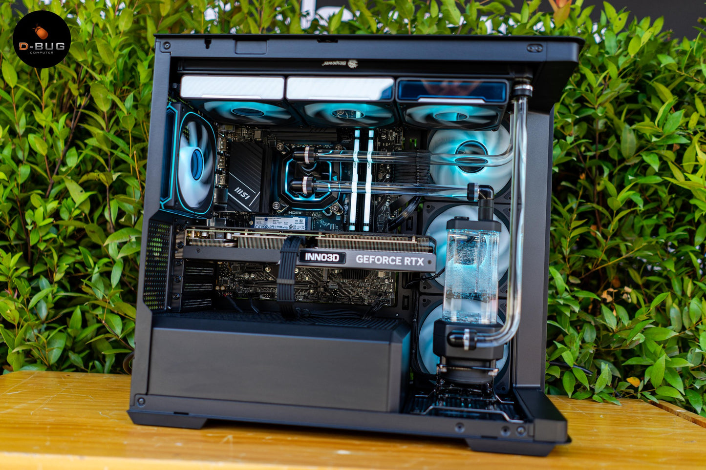 VIBRA LV17 (คอมระบบน้ำเปิด) INTEL i9 14900K/ RTX4080 SUPER AERO 16GB | DBUG670823 D-BUG COMPUTER