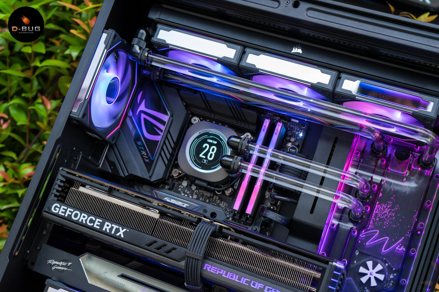 VIBRA LV18 (คอมระบบน้ำเปิด) INTEL i7-14700K / RTX4070 TI SUPER 12GB | DBUG670828 D-BUG COMPUTER