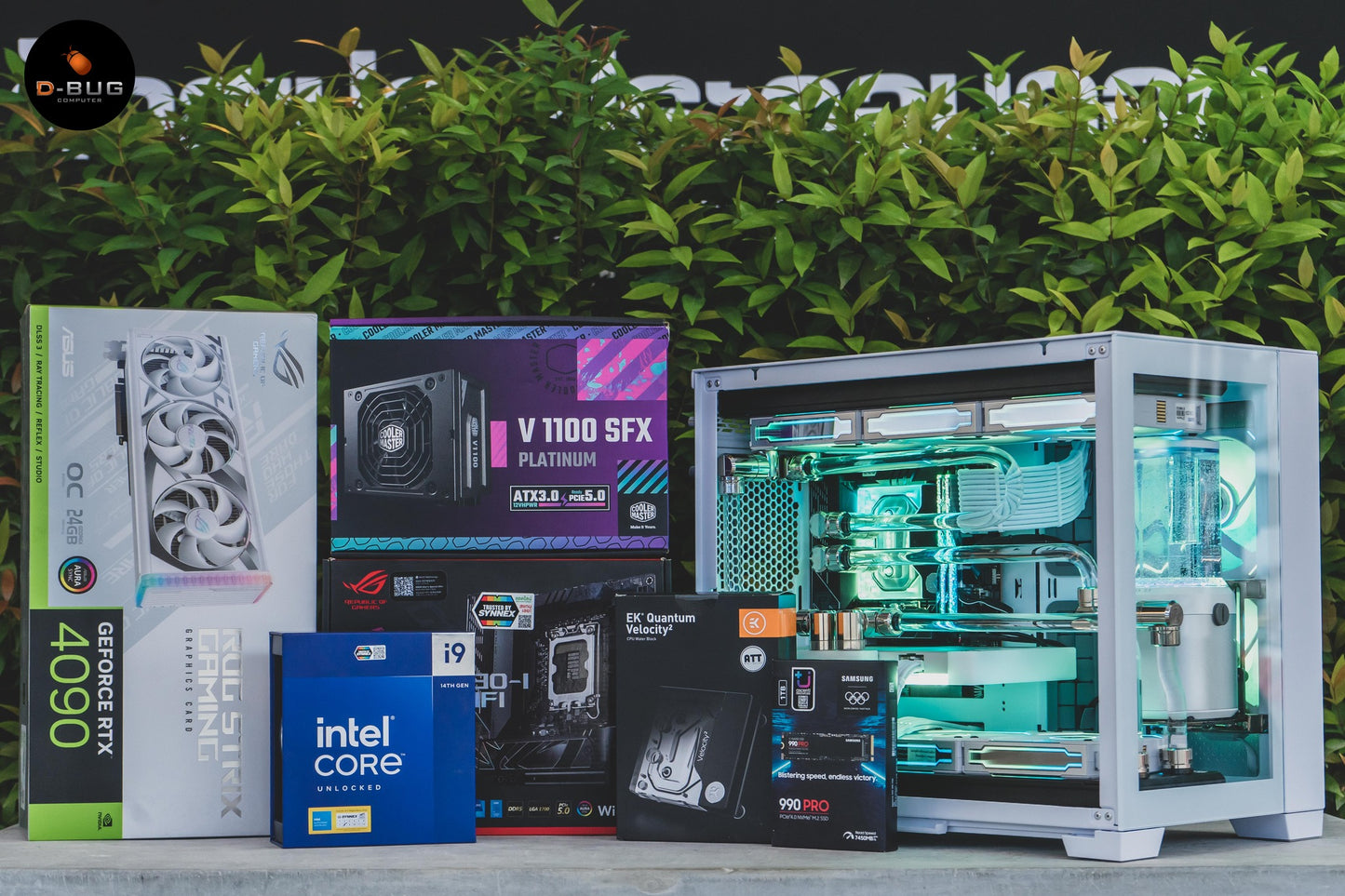 VIBRA LV19 (คอมระบบน้ำเปิด) INTEL i9-14900K / RTX 4090 OC 24GB GDDR6X OC EDITION | DBUG670828 (สำเนา) D-BUG COMPUTER