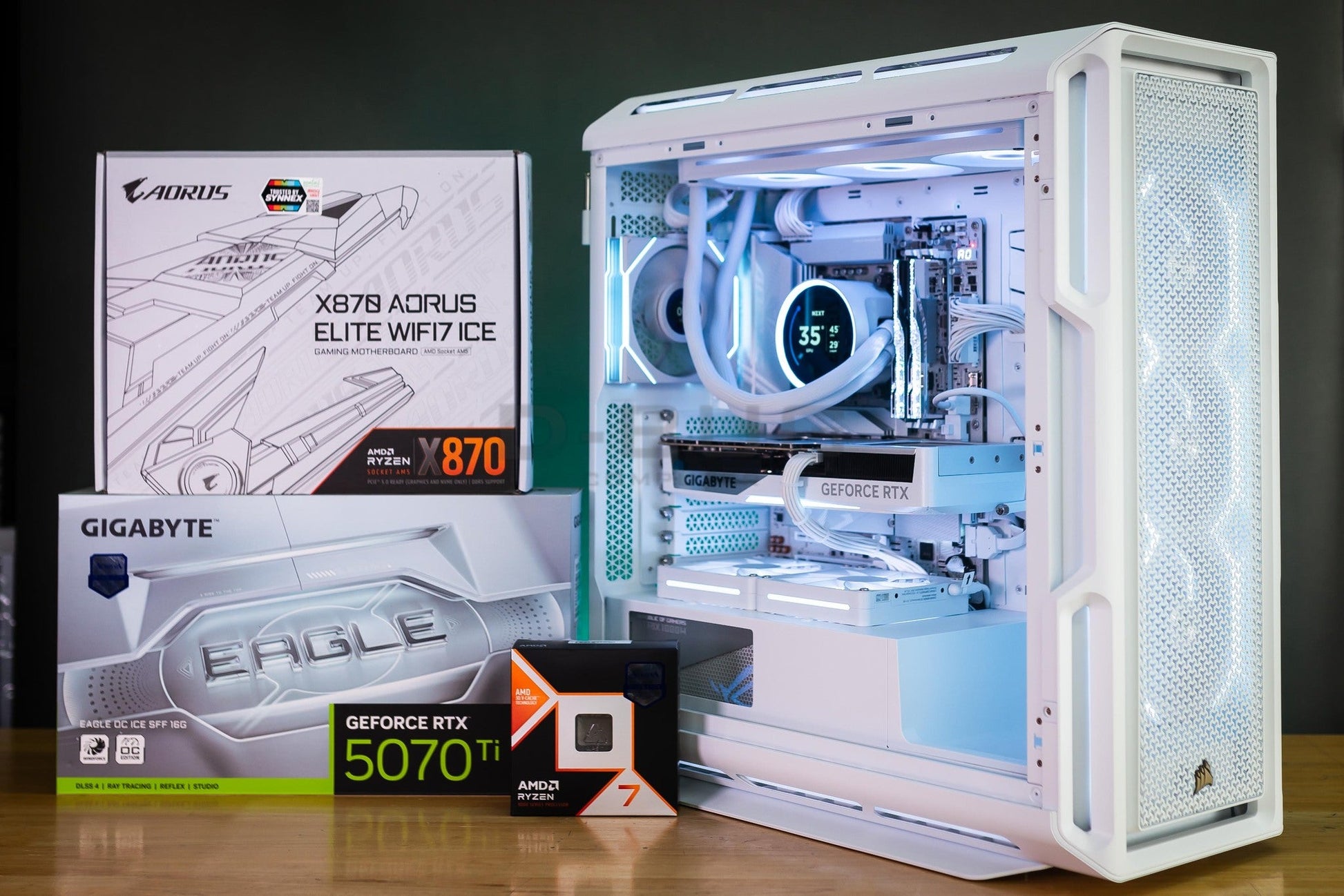 Mozilla LV225 (คอมประกอบ) CPU AMD  RYZEN 7-9800X3D /  RTX5070 Ti Eagle OC ICE SFF 16GB White | DBUG681016 D-BUG COMPUTER