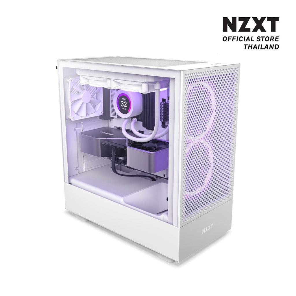 NZXT CASE H5 Flow - White / Black D-BUG COMPUTER