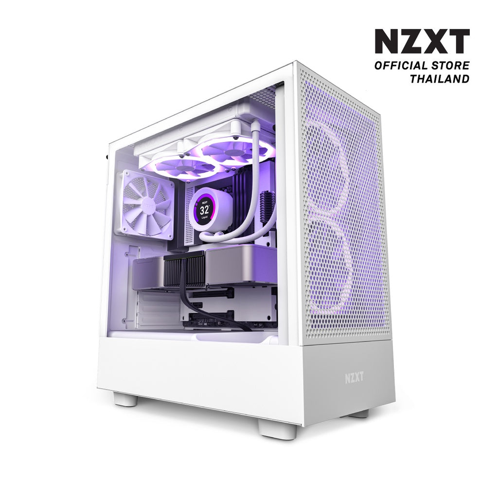 NZXT CASE H5 Flow - White / Black D-BUG COMPUTER