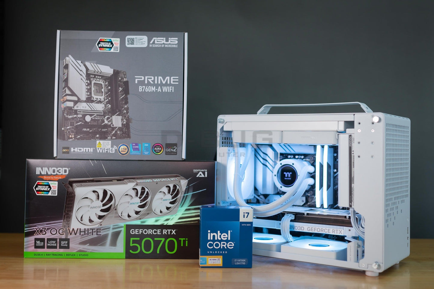 Mozilla LV208 (คอมประกอบ) CPU intel GEN14 CORE i7-14700K / RTX5070 Ti 16GB White | DBUG680828 D-BUG COMPUTER