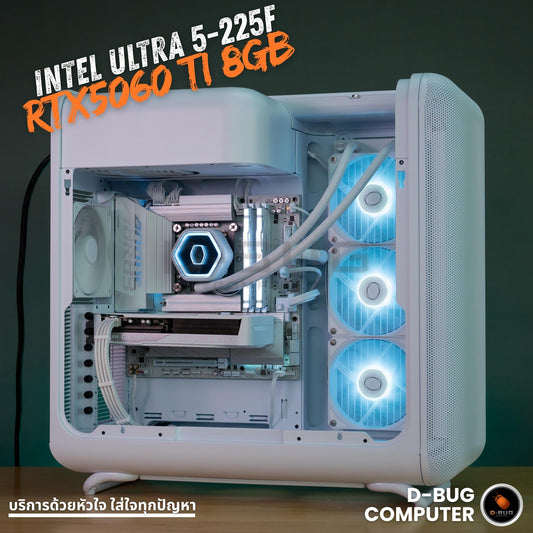 Mozilla LV236 (คอมประกอบ) CPU INTEL CORE ULTRA5-225F  /  RTX 5060TI 8GB WHITE | DBUG6901031 D-BUG COMPUTER
