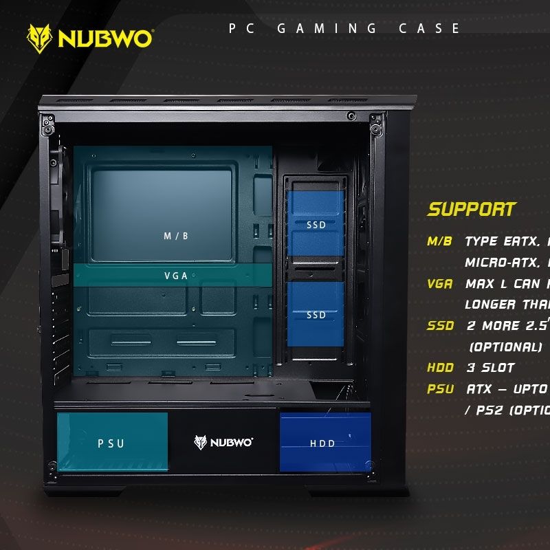 CASE NUBWO NPC-315 QUASAR GAMING NUBWO